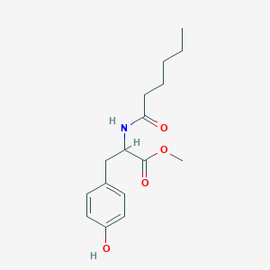 molecular formula C16H23NO4 B13394257 Methyl 2-(hexanoylamino)-3-(4-hydroxyphenyl)propanoate 