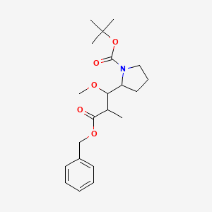 Tert-butyl 2-(1-methoxy-2-methyl-3-oxo-3-phenylmethoxypropyl)pyrrolidine-1-carboxylate