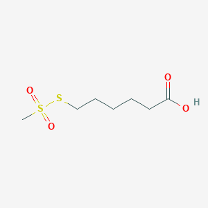 molecular formula C7H14O4S2 B133943 6-((Methylsulfonyl)thio)hexanoic acid CAS No. 76078-72-3