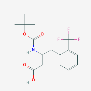 molecular formula C16H20F3NO4 B13394305 Boc-d-beta-hophe(2-cf3)-oh 