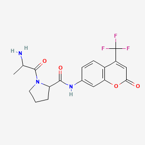 molecular formula C18H18F3N3O4 B13394315 Ala-Pro-7-amido-4-trifluoromethylcoumarin 