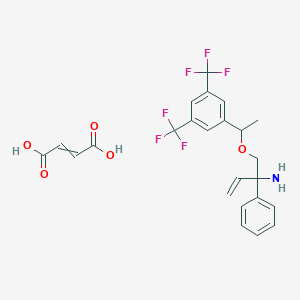 1-[1-[3,5-Bis(trifluoromethyl)phenyl]ethoxy]-2-phenylbut-3-en-2-amine;but-2-enedioic acid