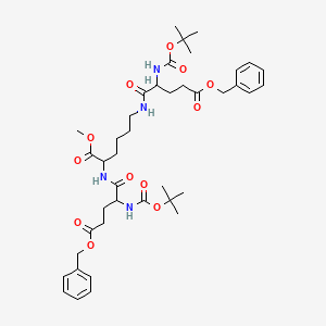 molecular formula C41H58N4O12 B13394331 Boc-DL-Glu(OBn)-DL-Lys(1)-OMe.Boc-DL-Glu(OBn)-(1) 