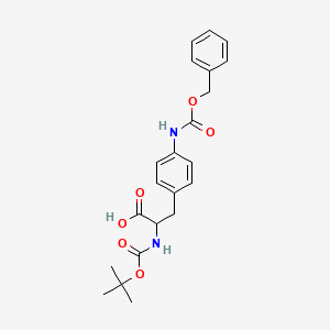 molecular formula C22H26N2O6 B13394363 (2S)-2-[(2-methylpropan-2-yl)oxycarbonylamino]-3-[4-(phenylmethoxycarbonylamino)phenyl]propanoic acid 