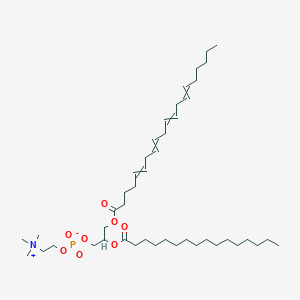 molecular formula C44H80NO8P B13394385 (2-hexadecanoyloxy-3-icosa-5,8,11,14-tetraenoyloxypropyl) 2-(trimethylazaniumyl)ethyl phosphate 