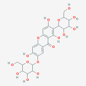 molecular formula C25H28O16 B13394405 1,3,6-Trihydroxy-2-[3,4,5-trihydroxy-6-(hydroxymethyl)oxan-2-yl]-7-[3,4,5-trihydroxy-6-(hydroxymethyl)oxan-2-yl]oxyxanthen-9-one 