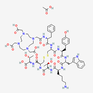 molecular formula C67H94N14O21S2 B13394408 DOTA-(Tyr3)-Octreotate acetate 