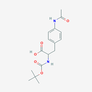 molecular formula C16H22N2O5 B13394441 N-Boc-4-acetamido-L-phenylalanine 