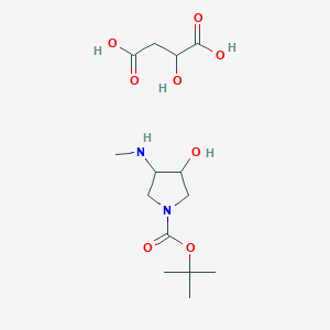 Tert-butyl 3-hydroxy-4-(methylamino)pyrrolidine-1-carboxylate;2-hydroxybutanedioic acid