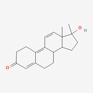 molecular formula C19H24O2 B13394464 17-Hydroxy-13,17-dimethyl-1,2,6,7,8,13,14,15,16,17-decahydrocyclopenta[A]phenanthren-3-one 