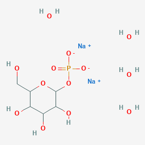 molecular formula C6H19Na2O13P B13394478 Disodium;[3,4,5-trihydroxy-6-(hydroxymethyl)oxan-2-yl] phosphate;tetrahydrate 