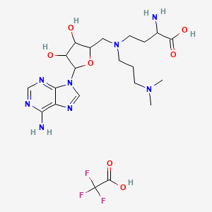 2-Amino-4-[[5-(6-aminopurin-9-yl)-3,4-dihydroxyoxolan-2-yl]methyl-[3-(dimethylamino)propyl]amino]butanoic acid;2,2,2-trifluoroacetic acid