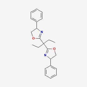 molecular formula C23H26N2O2 B13394510 (4S,4'S)-2,2'-(1-ethylpropylidene)bis[4,5-dihydro-4-phenyl-Oxazole 