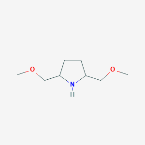 molecular formula C8H17NO2 B13394526 2,5-Bis(methoxymethyl)pyrrolidine 