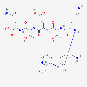 molecular formula C38H68N10O14 B13394550 Ac-DL-Leu-DL-Lys-DL-Lys-DL-xiThr-DL-Glu-DL-xiThr-DL-Gln-OH 