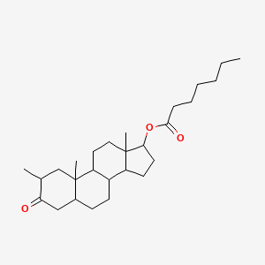 (2,10,13-Trimethyl-3-oxo-1,2,4,5,6,7,8,9,11,12,14,15,16,17-tetradecahydrocyclopenta[a]phenanthren-17-yl) heptanoate