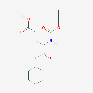 molecular formula C16H27NO6 B13394606 Boc-L-glutamic acid alpha-cyclohexyl ester 