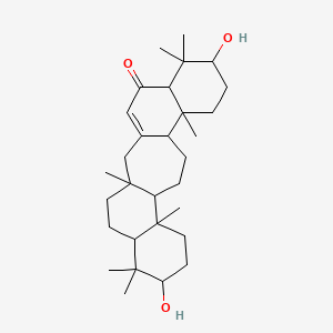 molecular formula C30H48O3 B13394614 8,19-Dihydroxy-1,7,7,11,16,20,20-heptamethylpentacyclo[13.8.0.03,12.06,11.016,21]tricos-3-en-5-one 