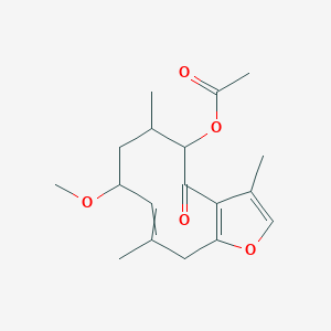 (8-methoxy-3,6,10-trimethyl-4-oxo-6,7,8,11-tetrahydro-5H-cyclodeca[b]furan-5-yl) acetate