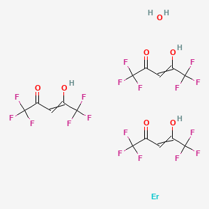 molecular formula C15H8ErF18O7 B13394717 Erbium;1,1,1,5,5,5-hexafluoro-4-hydroxypent-3-en-2-one;hydrate 