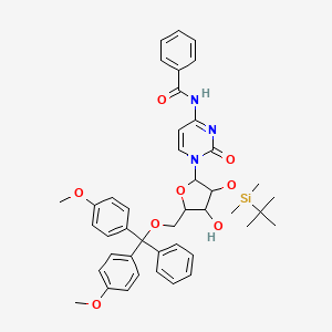 N-{1-[(2R,3R,4R,5R)-5-{[bis(4-methoxyphenyl)(phenyl)methoxy]methyl}-3-[(tert-butyldimethylsilyl)oxy]-4-hydroxyoxolan-2-yl]-2-oxo-1,2-dihydropyrimidin-4-yl}benzamide