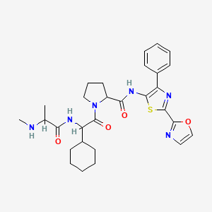 1-[2-cyclohexyl-2-[2-(methylamino)propanoylamino]acetyl]-N-[2-(1,3-oxazol-2-yl)-4-phenyl-1,3-thiazol-5-yl]pyrrolidine-2-carboxamide