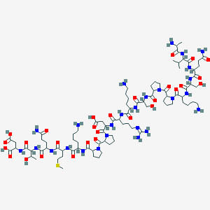 molecular formula C85H144N26O28S B13394807 H-DL-Ala-DL-Val-DL-Gln-DL-Ser-DL-Lys-DL-Pro-DL-Pro-DL-Ser-DL-Lys-DL-Arg-DL-Asp-DL-Pro-DL-Pro-DL-Lys-DL-Met-DL-Gln-DL-xiThr-DL-Asp-OH 