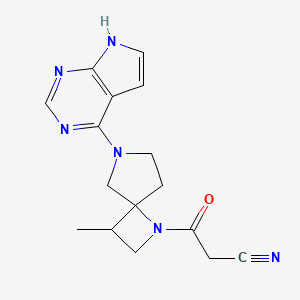 3-[3-methyl-7-(7H-pyrrolo[2,3-d]pyrimidin-4-yl)-1,7-diazaspiro[3.4]octan-1-yl]-3-oxopropanenitrile