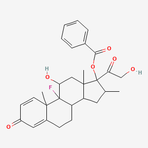 9-Fluoro-11,21-dihydroxy-16-methyl-3,20-dioxopregna-1,4-dien-17-yl benzoate