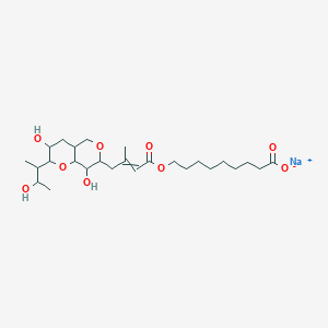 Sodium;9-[4-[3,8-dihydroxy-2-(3-hydroxybutan-2-yl)-2,3,4,4a,5,7,8,8a-octahydropyrano[3,2-c]pyran-7-yl]-3-methylbut-2-enoyl]oxynonanoate