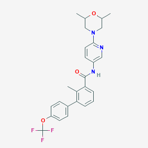 N-[6-(2,6-dimethylmorpholin-4-yl)pyridin-3-yl]-2-methyl-3-[4-(trifluoromethoxy)phenyl]benzamide