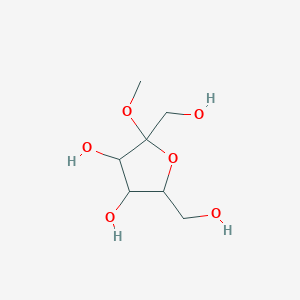 molecular formula C7H14O6 B13394941 2,5-Bis(hydroxymethyl)-2-methoxyoxolane-3,4-diol 