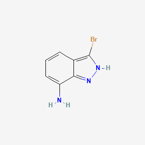 molecular formula C7H6BrN3 B1339496 3-溴-1H-吲唑-7-胺 CAS No. 316810-90-9