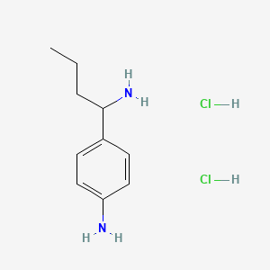 molecular formula C10H18Cl2N2 B13394961 4-(1-Aminobutyl)aniline;dihydrochloride 