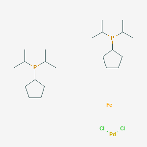 Cyclopentyl-di(propan-2-yl)phosphane;dichloropalladium;iron