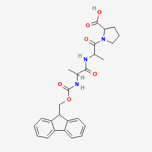 (2S)-1-[(2S)-2-[(2S)-2-({[(9H-fluoren-9-yl)methoxy]carbonyl}amino)propanamido]propanoyl]pyrrolidine-2-carboxylic acid