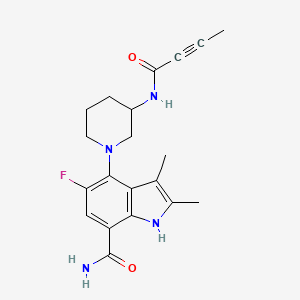 4-[3-(but-2-ynoylamino)piperidin-1-yl]-5-fluoro-2,3-dimethyl-1H-indole-7-carboxamide