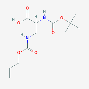 molecular formula C12H20N2O6 B13395045 N-alpha-Boc-Nbeta-allyloxycarbonyl-L-2,3-diaminopropionic acid 