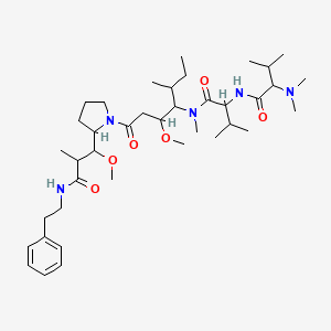 2-[[2-(dimethylamino)-3-methylbutanoyl]amino]-N-[3-methoxy-1-[2-[1-methoxy-2-methyl-3-oxo-3-(2-phenylethylamino)propyl]pyrrolidin-1-yl]-5-methyl-1-oxoheptan-4-yl]-N,3-dimethylbutanamide