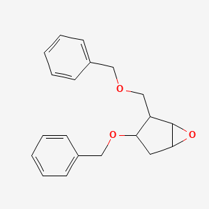 molecular formula C20H22O3 B13395167 3-Phenylmethoxy-4-(phenylmethoxymethyl)-6-oxabicyclo[3.1.0]hexane 