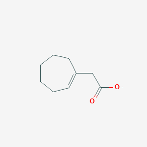 molecular formula C9H13O2- B13395176 (Cyclohept-1-en-1-yl)acetate CAS No. 826-13-1