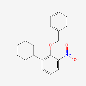 molecular formula C19H21NO3 B13395189 4-Benzyloxy-5-cyclohexyl-3-nitro benzene 