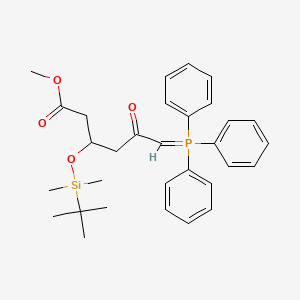 molecular formula C31H39O4PSi B13395190 Methyl 3-((tert-butyldimethylsilyl)oxy)-5-oxo-6-(triphenylphosphoranylidene)hexanoate 