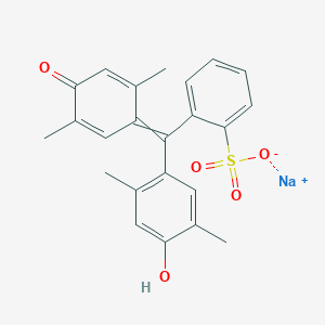 molecular formula C23H21NaO5S B13395217 Sodium;2-[(2,5-dimethyl-4-oxocyclohexa-2,5-dien-1-ylidene)-(4-hydroxy-2,5-dimethylphenyl)methyl]benzenesulfonate 