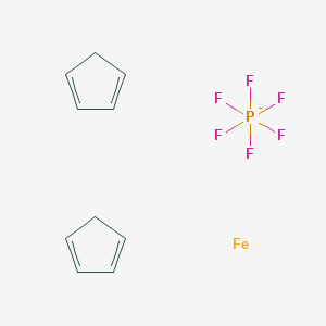 molecular formula C10H12F6FeP- B13395250 Cyclopenta-1,3-diene;iron;hexafluorophosphate 