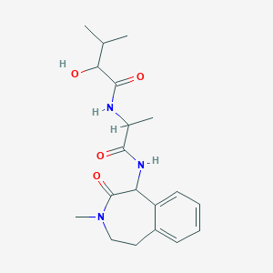 2-hydroxy-3-methyl-N-[1-[(3-methyl-4-oxo-2,5-dihydro-1H-3-benzazepin-5-yl)amino]-1-oxopropan-2-yl]butanamide