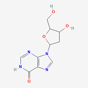 molecular formula C10H12N4O4 B13395276 Hypoxanthine, 9-(2-deoxy-beta-D-erythro-pentofuranosyl)- 