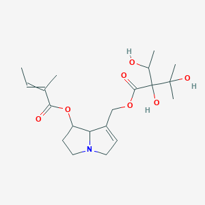 molecular formula C20H31NO7 B13395280 [7-(2-methylbut-2-enoyloxy)-5,6,7,8-tetrahydro-3H-pyrrolizin-1-yl]methyl 2,3-dihydroxy-2-(1-hydroxyethyl)-3-methylbutanoate 