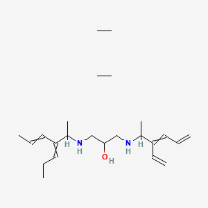 Ethane;1-(3-ethenylhexa-3,5-dien-2-ylamino)-3-(3-prop-1-enylhex-3-en-2-ylamino)propan-2-ol