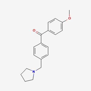 molecular formula C19H21NO2 B1339537 4-甲氧基-4'-吡咯烷基甲基二苯甲酮 CAS No. 898776-01-7